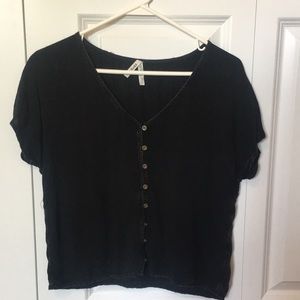 Black jean shirt with buttons